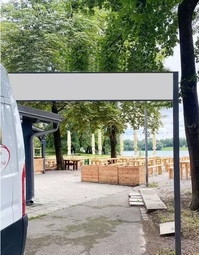 Werbeschild Bauprojekt TR Baubetreuung